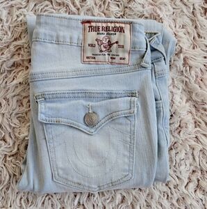 🥶NWOT Women's True Religion Becca .id Rise Boot Cut Light Wash Jeans Size 26